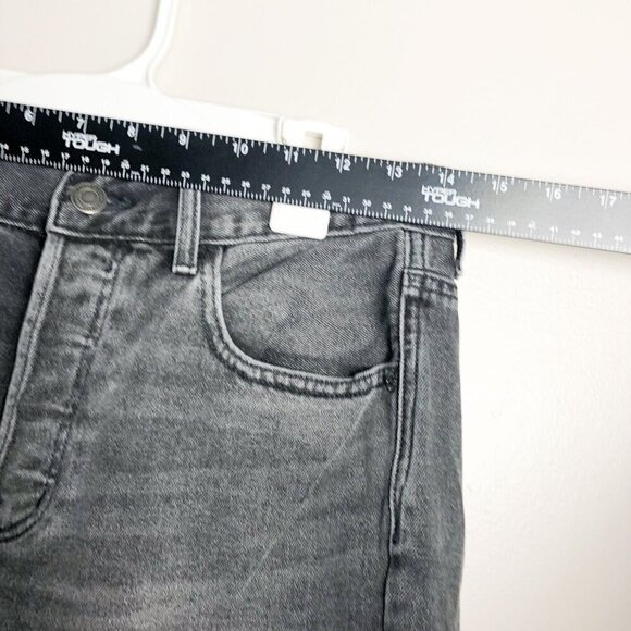 American Eagle Cut Off Hi Rise Girlfriend Denim Shorts 2 Black Womens - Picture 7 of 14